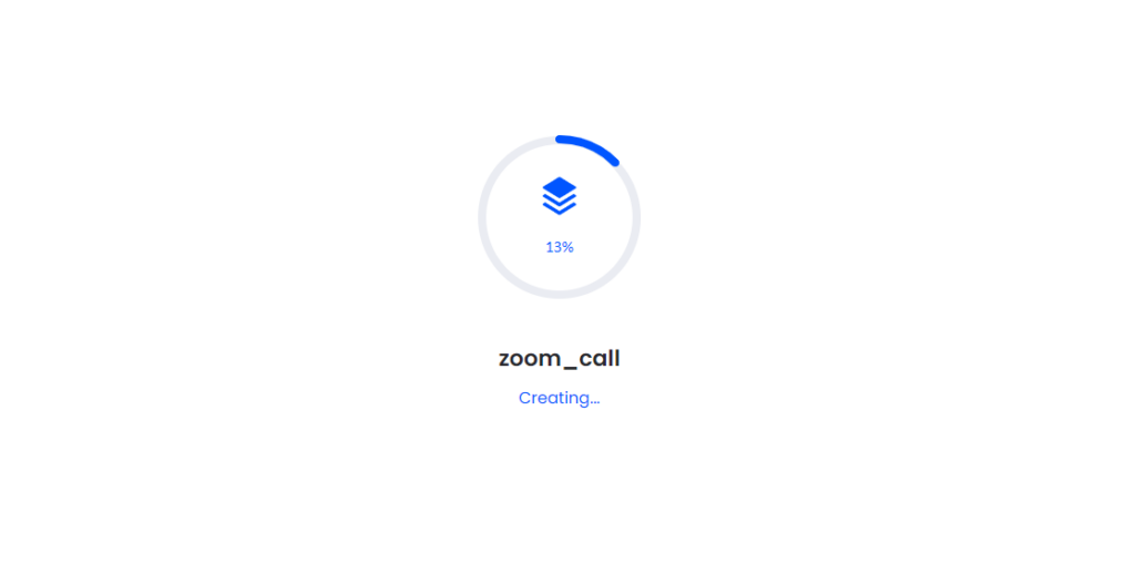 app creation in progress zoom api