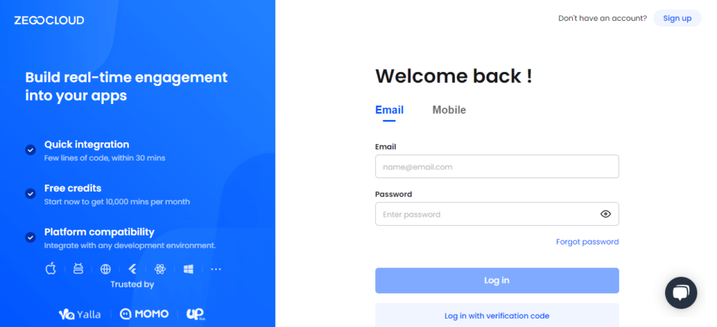 login page zoom api