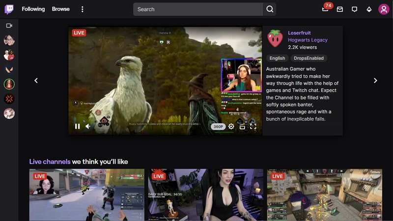 tv streaming services - twitch tv