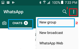 how to create group chat on whatsapp