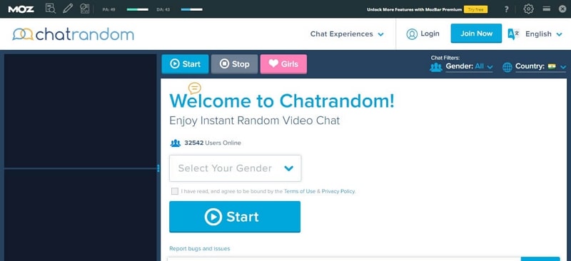 websites like omegle - chatrandom