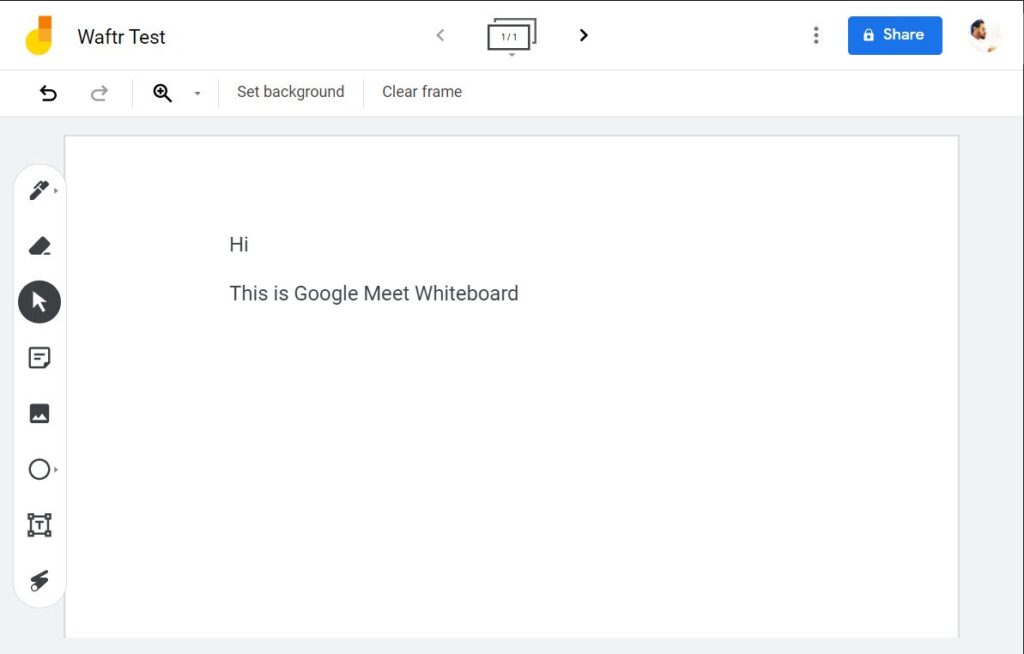 use google whiteboard