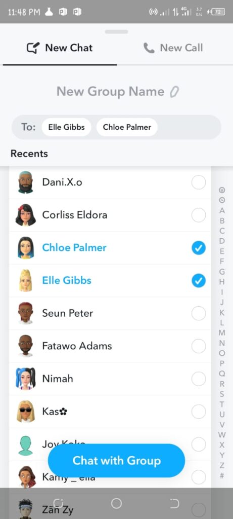 how do you make a group chat on snapchat