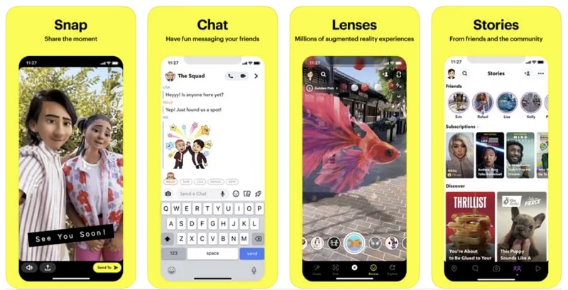 best group chat app - snapchat