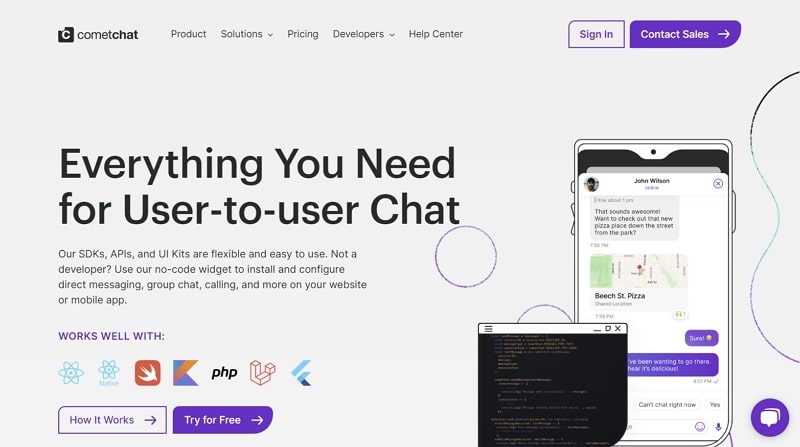 cometochat video call api