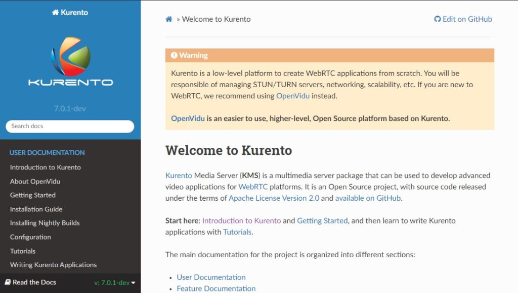 kurento live streaming api