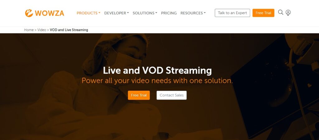 wowza live streaming platform