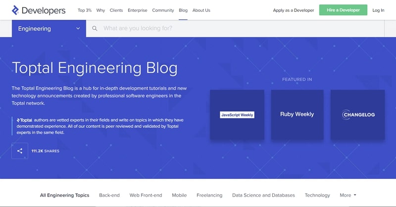 best practices in website development blog toptal