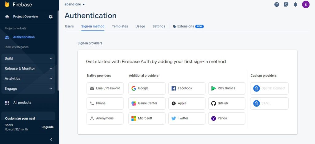 get authentication for cloning ebay app