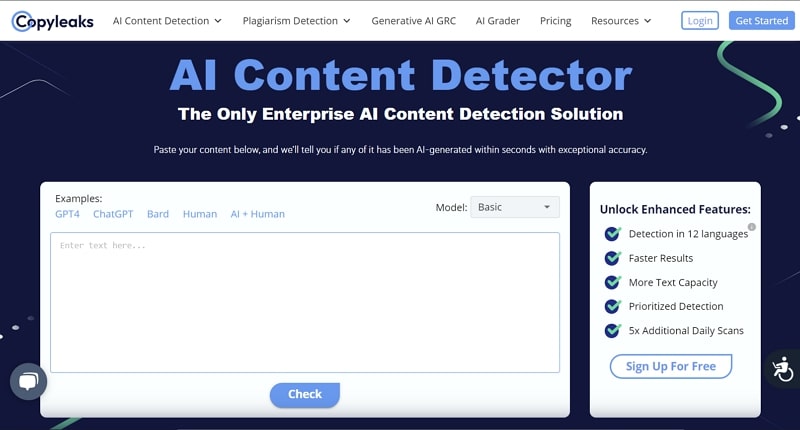 Copyleaks - Free AI SEO Tool