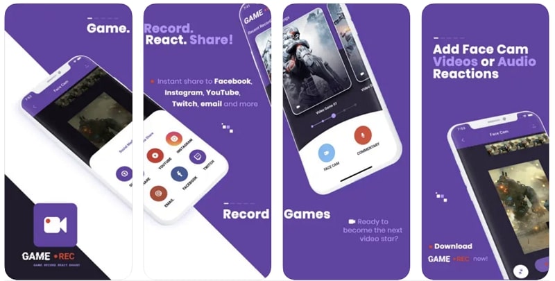 best video recording app game rec games screen recorder