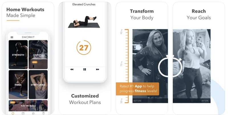 best gym workout app sworkit