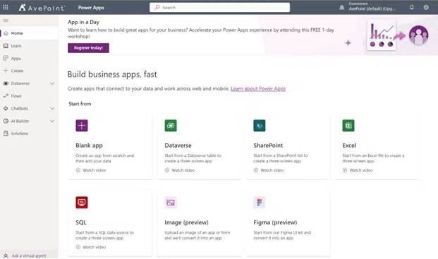 powerapps custom application development