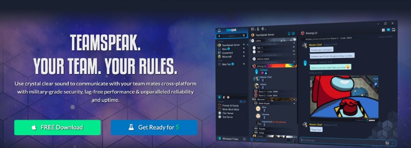 teamspeak voice chat app for game