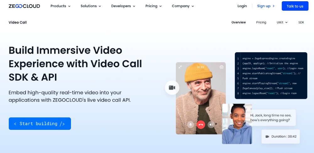 zegocloud video calling service