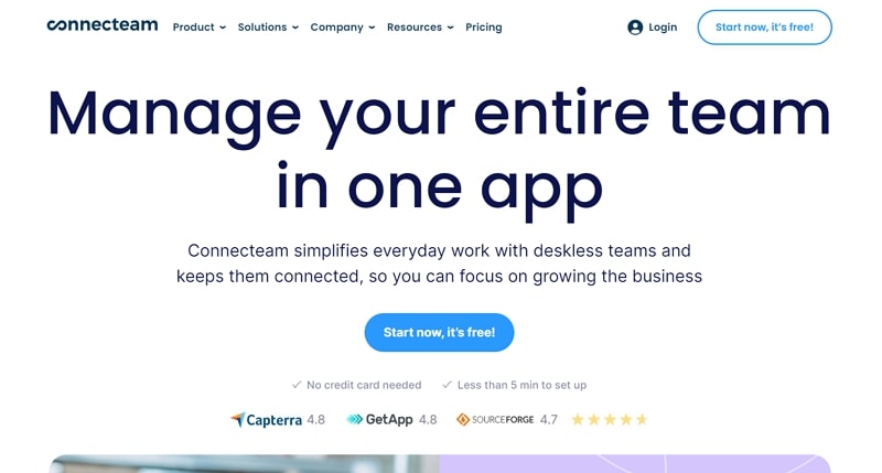 business communication solution - connectteam