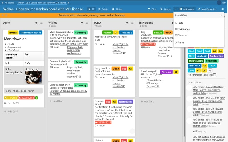 project management open source software - wekan