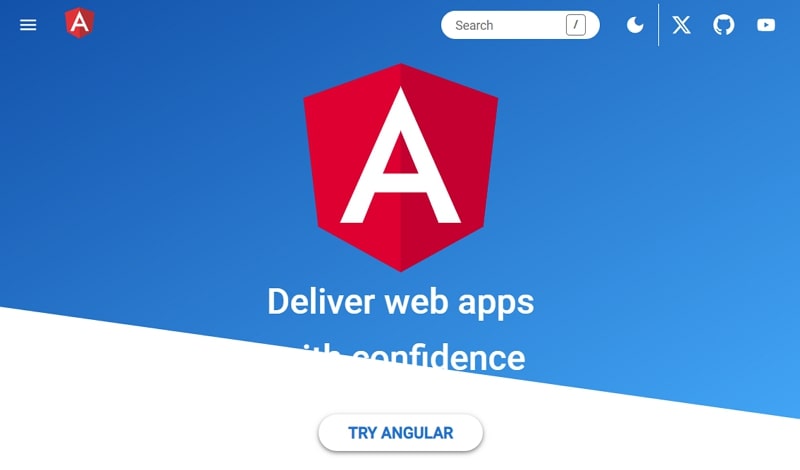 best framework for web development - angular