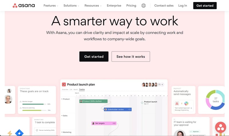 remote working solutions - asana