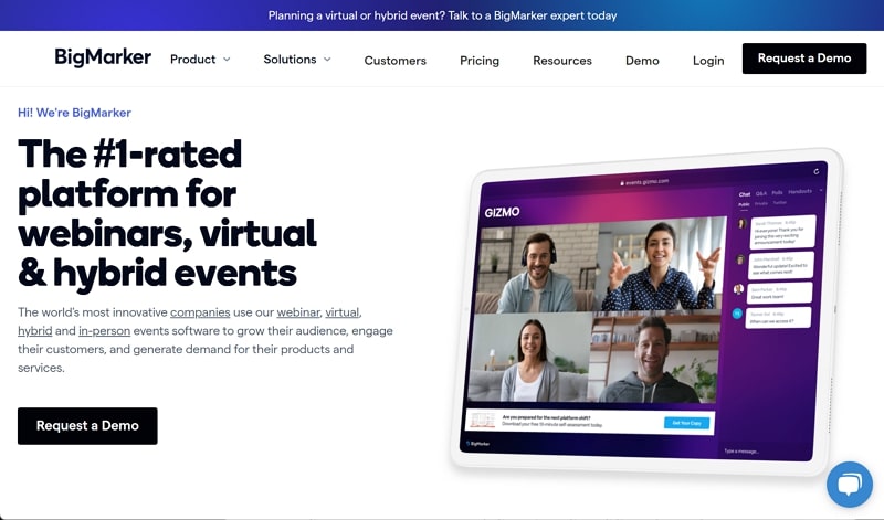 best virtual event platform - bigmarker