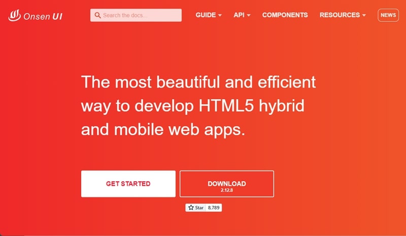 mobile application development frameworks - onsen ui