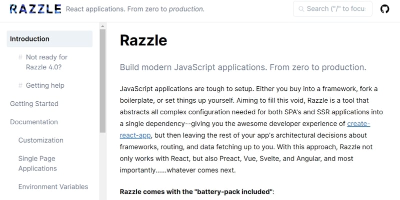 next js alternative - razzle