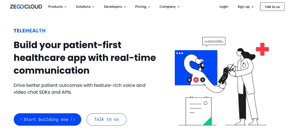 telehealth app api - zegocloud