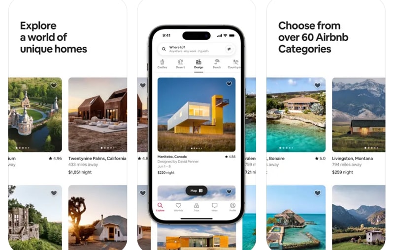 best hotel apps - airbnb