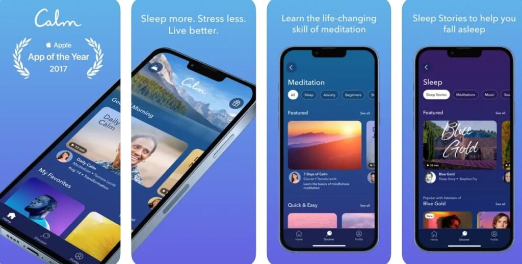 free meditation apps - calm