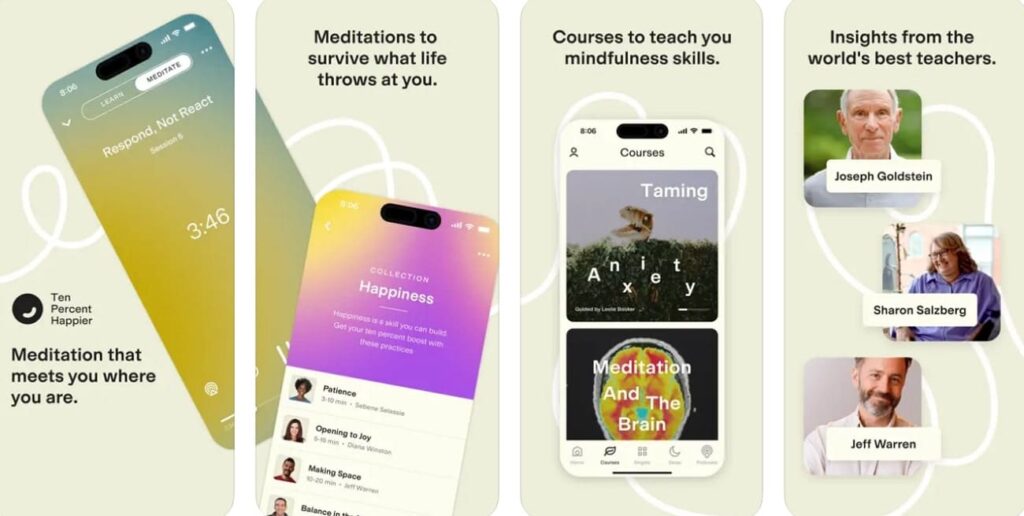 good meditation apps - ten percent happier