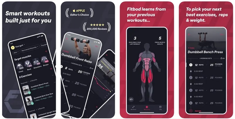 free weight training app - fitbod