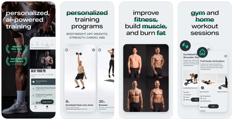 best personal fitness trainer app - freeletics