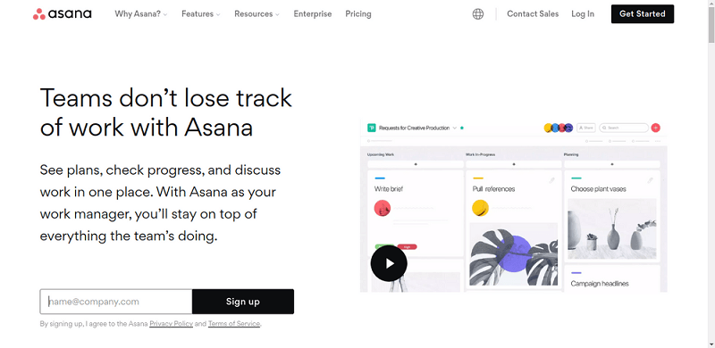 collaborate online - asana