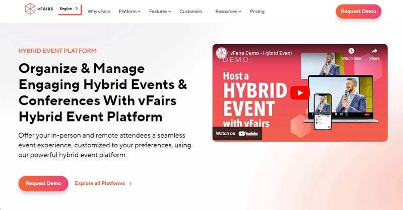 hybrid event platform - vfairs