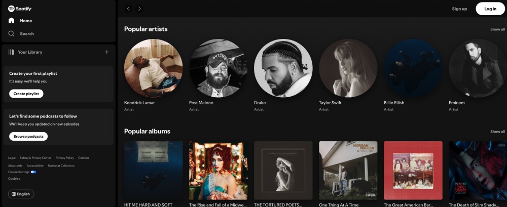 spotify web application development