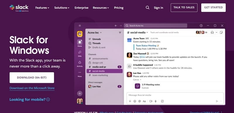 software meeting management - slack