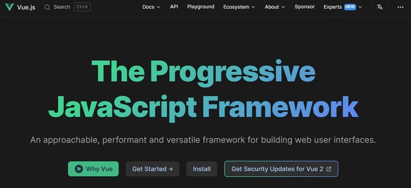 progressive web app framework - vue.js