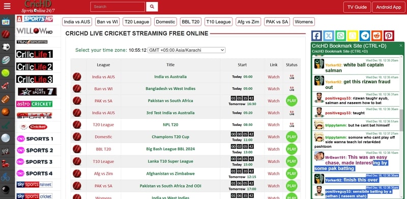 live cricket streaming website free - crichd