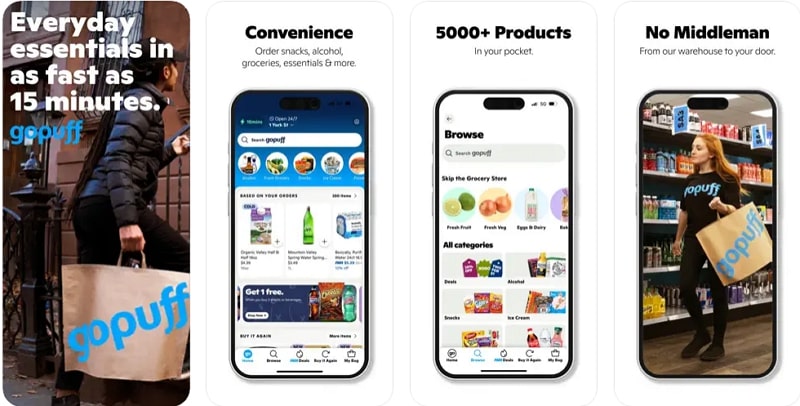 apps like doordash - gopuff