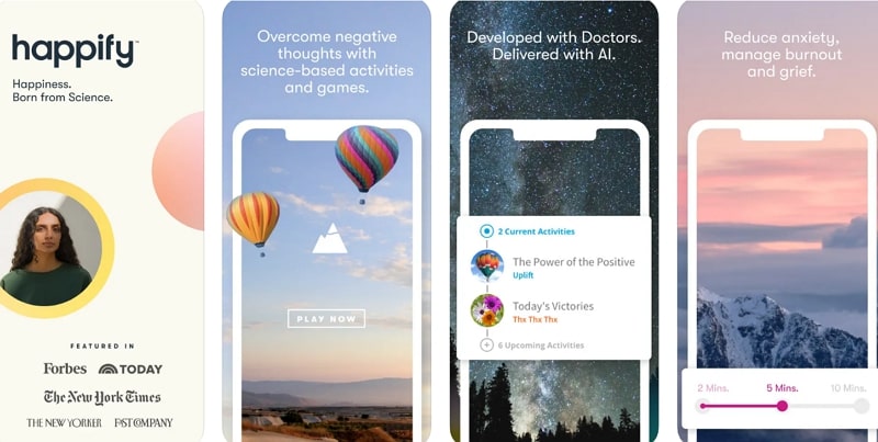 free mental health apps - happify