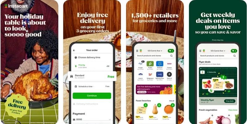 alternatives to doordash - instacart