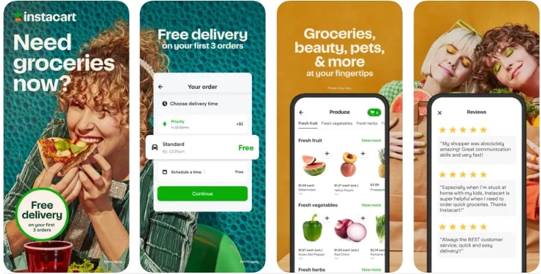 grocery delivery apps - instacraft