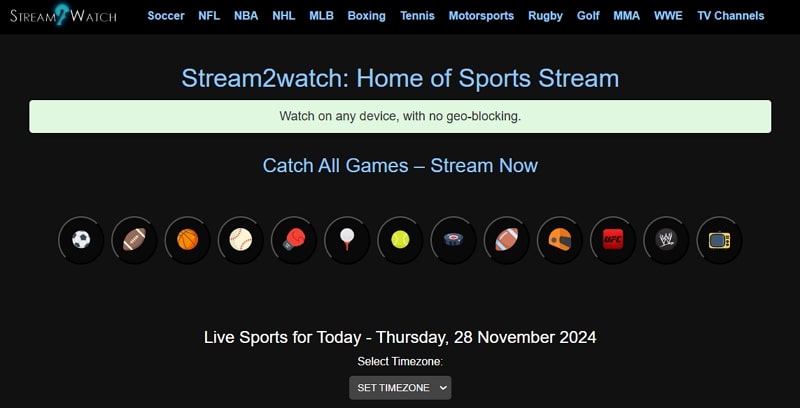 free sports streaming sites - stream2watch