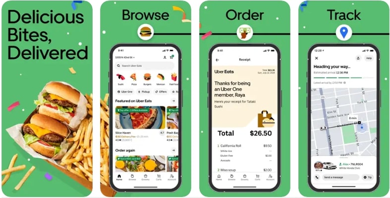 grocery shopping app delivery - uber eats