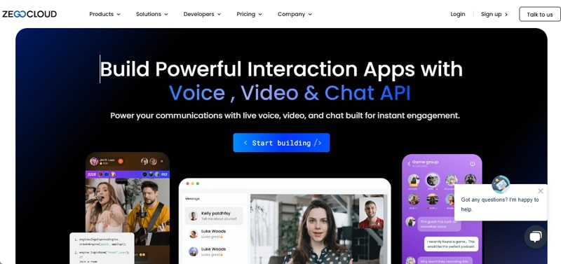 zegocloud help for video chat App development