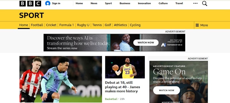 best football streaming sites - bbc sports