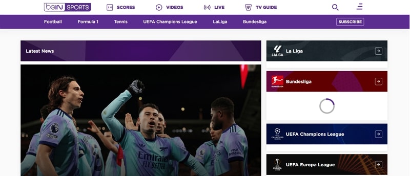 best football streaming sites - bein sports