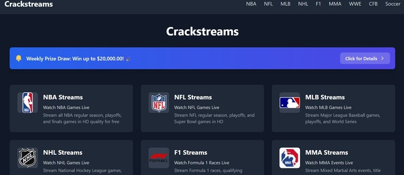 soccer streaming sites - crackstreams