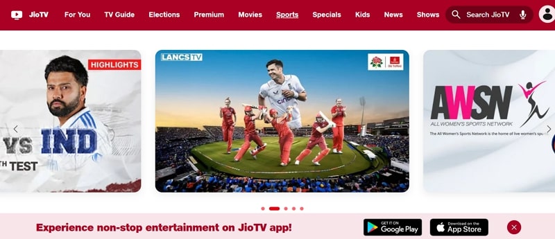 free soccer streaming websites - jiotv