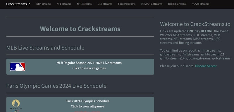 sites like buffstreams - crackstreams